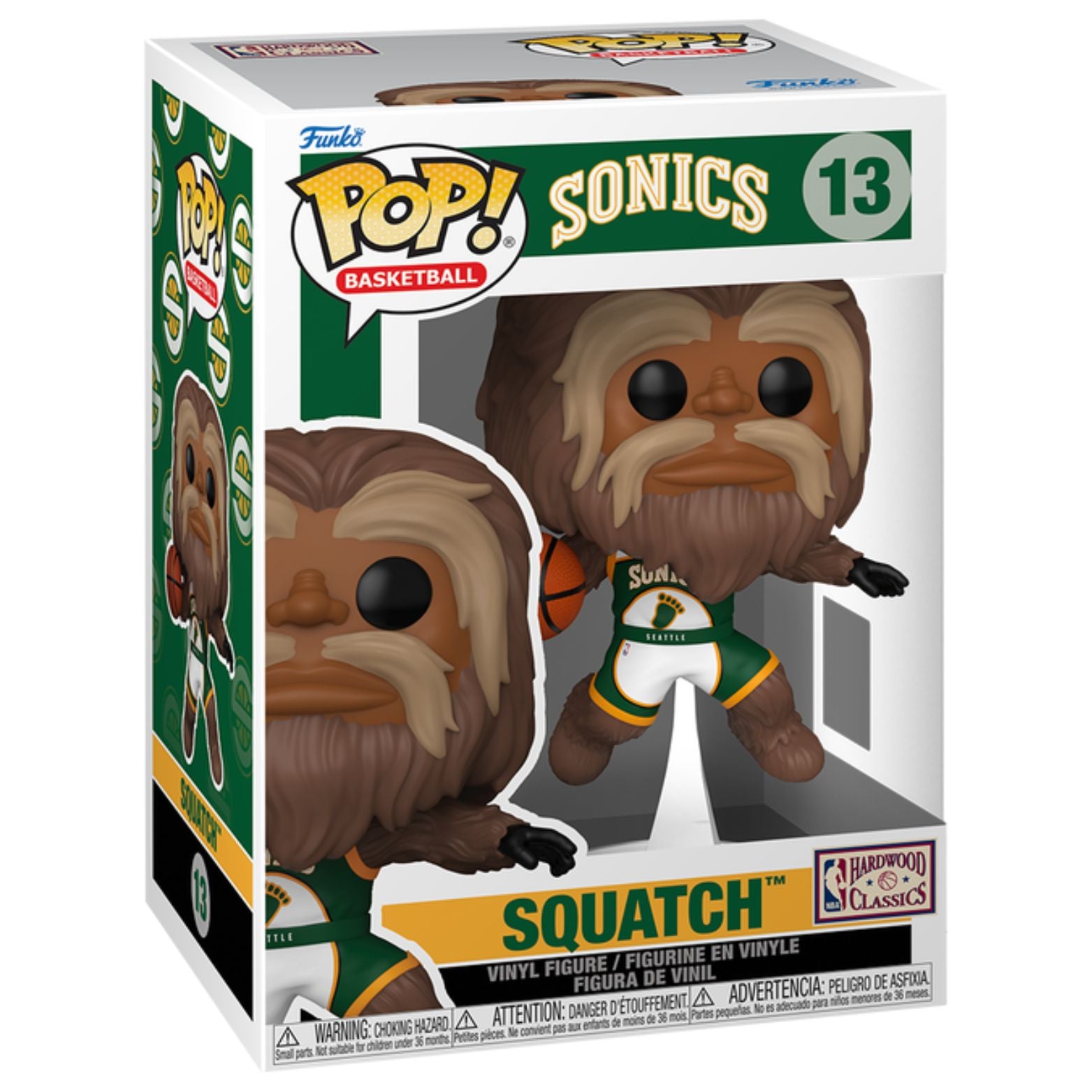 FUNKO POP! NBA BASKETBALL MASCOTS SONICS SQUATCH no13