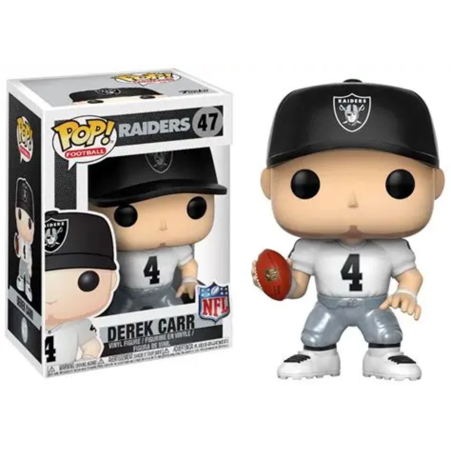 FUNKO POP! NFL OAKLAND RAIDERS DEREK CARR WHITE JERSEY no47