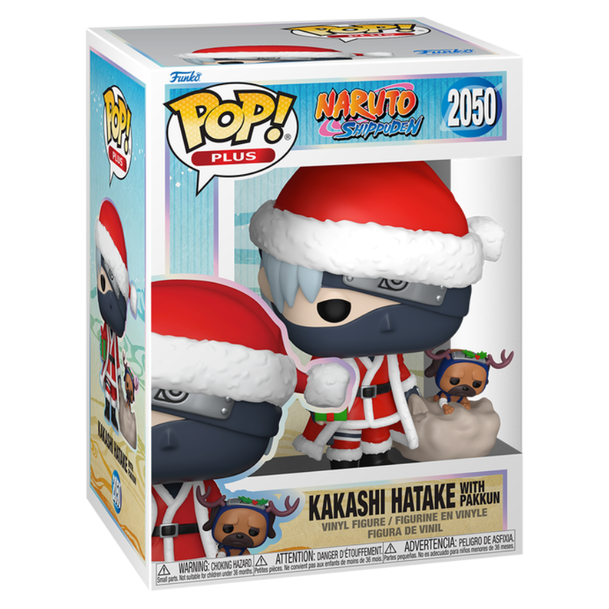 FUNKO POP! PLUS ANIMATION NARUTO SHIPPUDEN KAKASHI HATAKE WITH PAKKUN HOLIDAY no2050