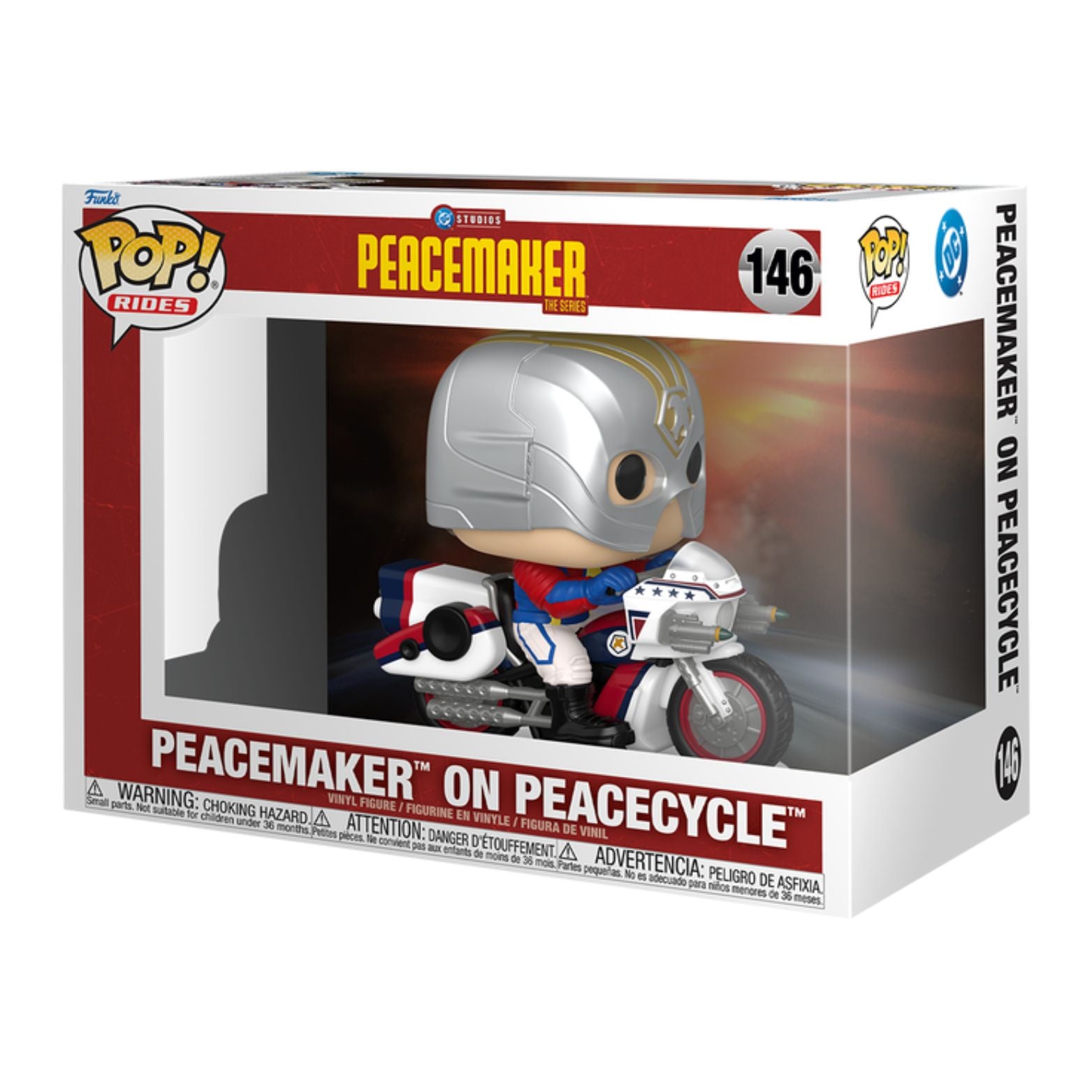 FUNKO POP! RIDES TELEVISION DC PEACEMAKER THE SERIES PEACEMAKER ON PEACECYCLE no146