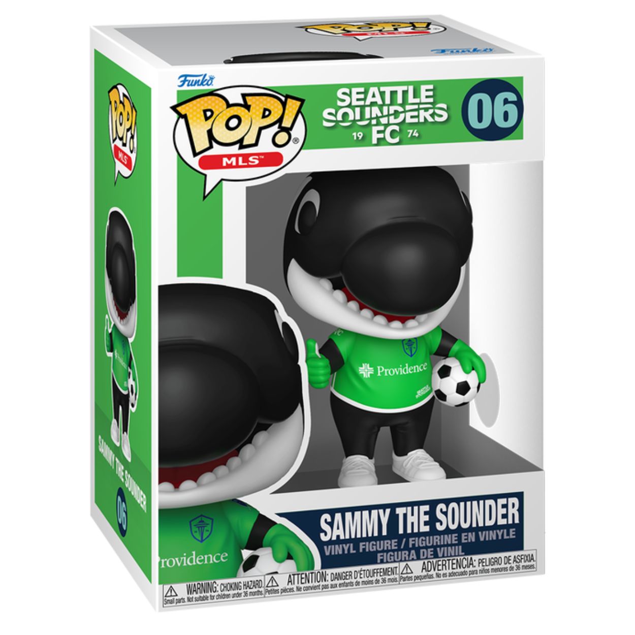 FUNKO POP! SOCCER FOOTBALL MLS SEATTLE SOUNDERS FC SAMMY THE SOUNDER no06