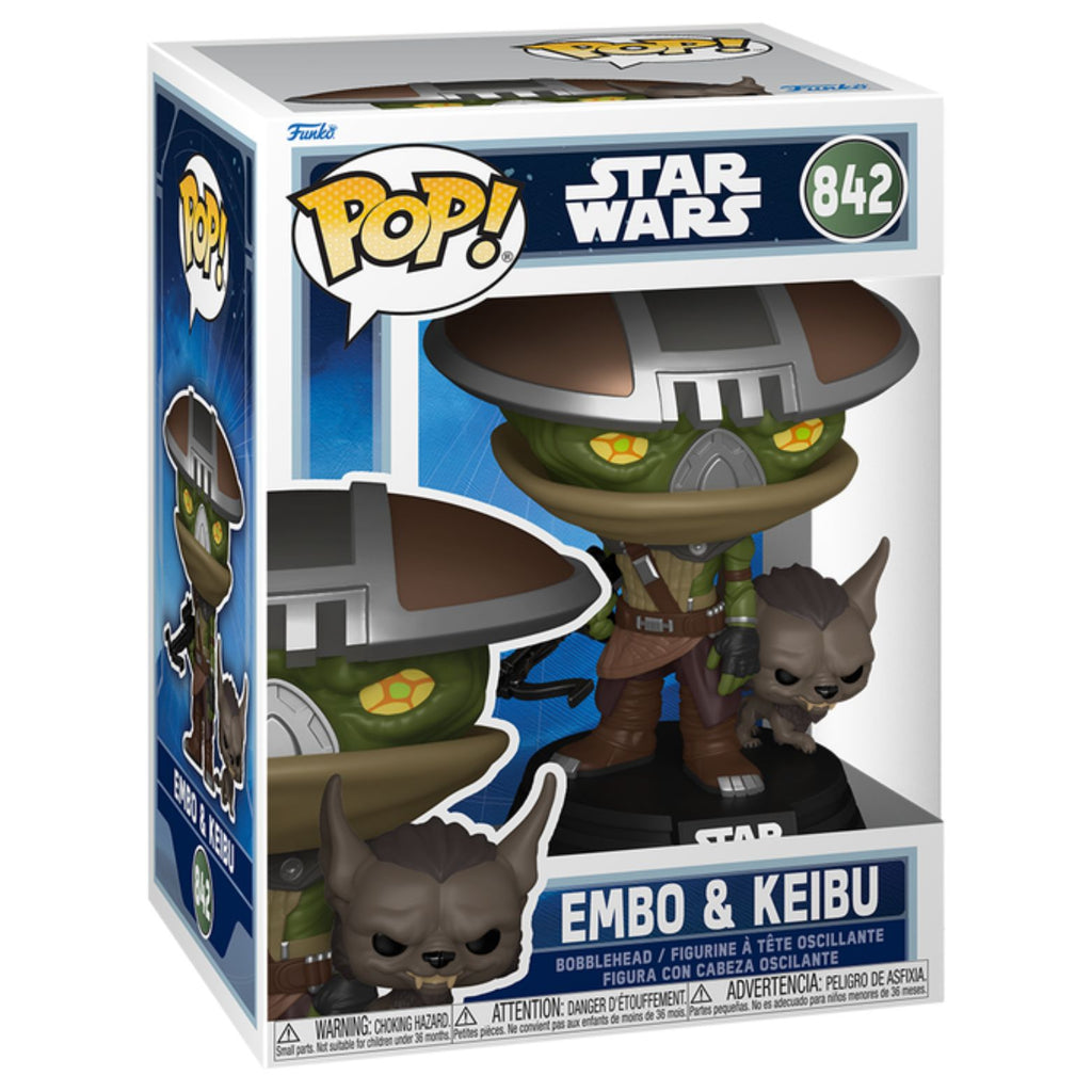 FUNKO POP! STAR WARS THE MANDALORIAN AND GROGU EMBO & KEIBU no842