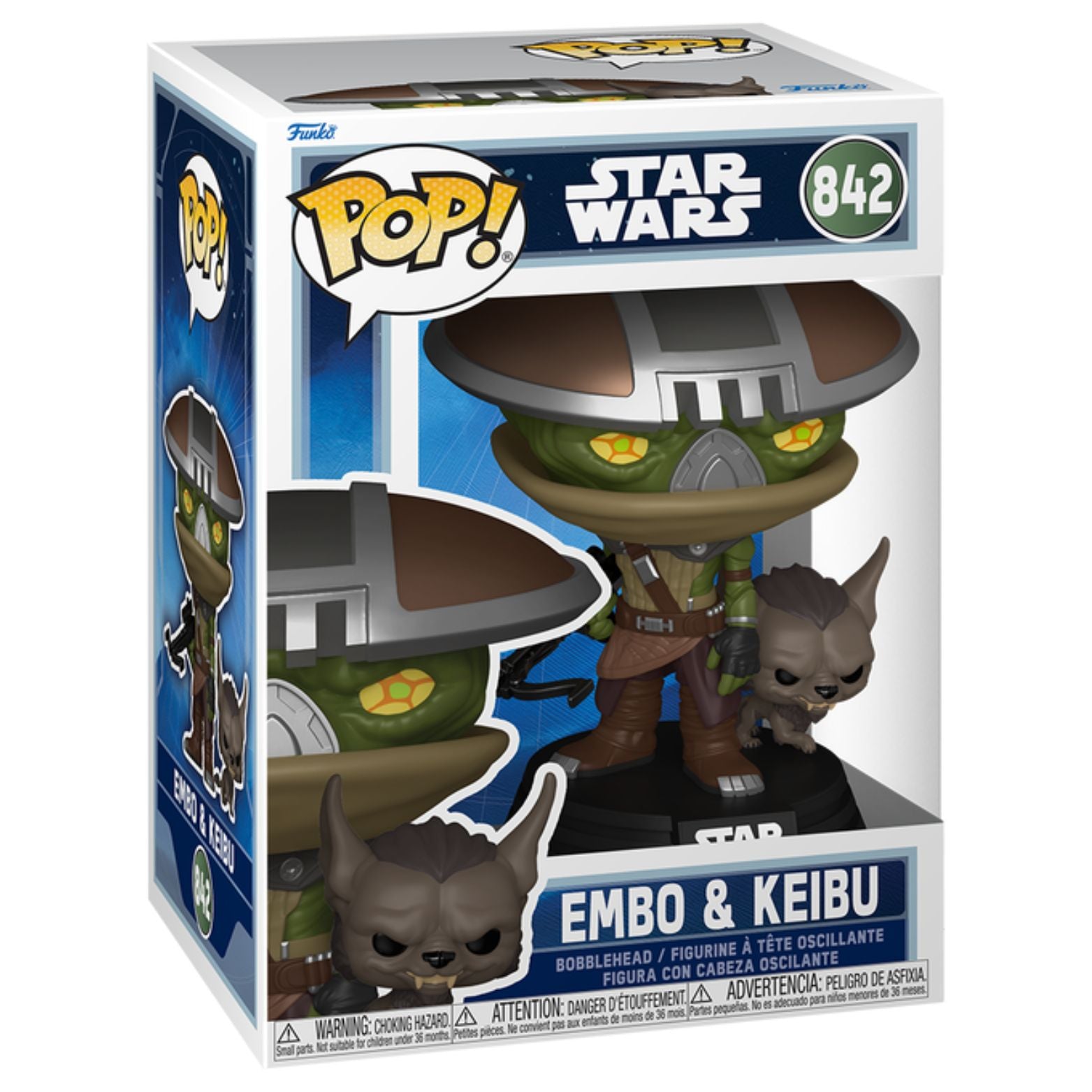 FUNKO POP! STAR WARS THE MANDALORIAN AND GROGU EMBO & KEIBU no842