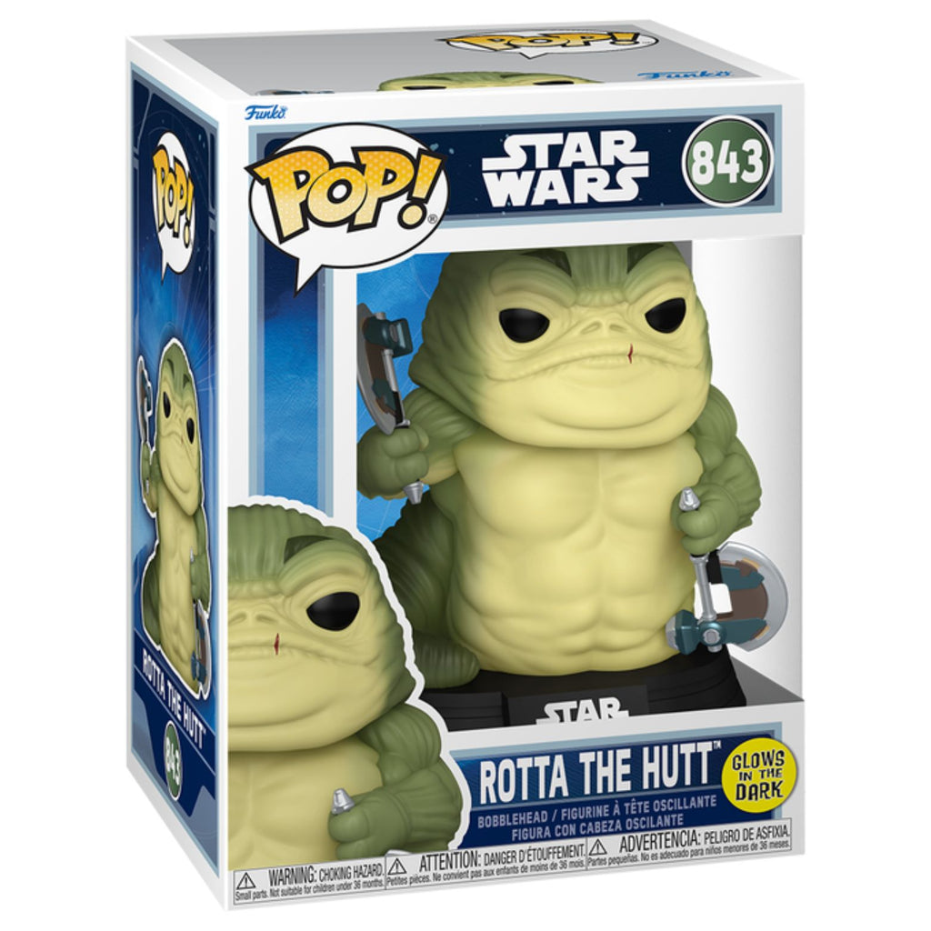 FUNKO POP! STAR WARS THE MANDALORIAN AND GROGU ROTTA THE HUTT GITD no843