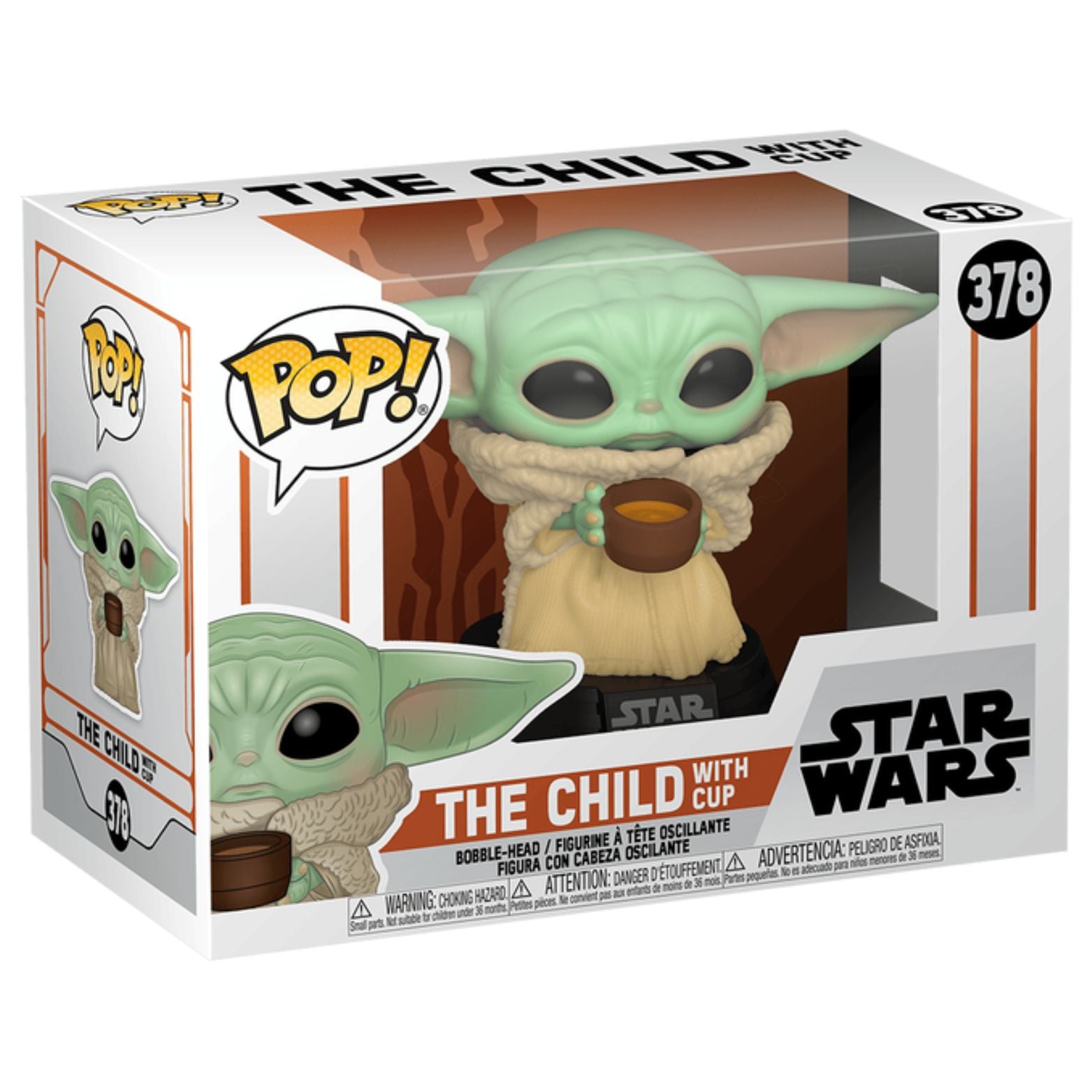FUNKO POP! STAR WARS THE MANDALORIAN THE CHILD WITH CUP no378