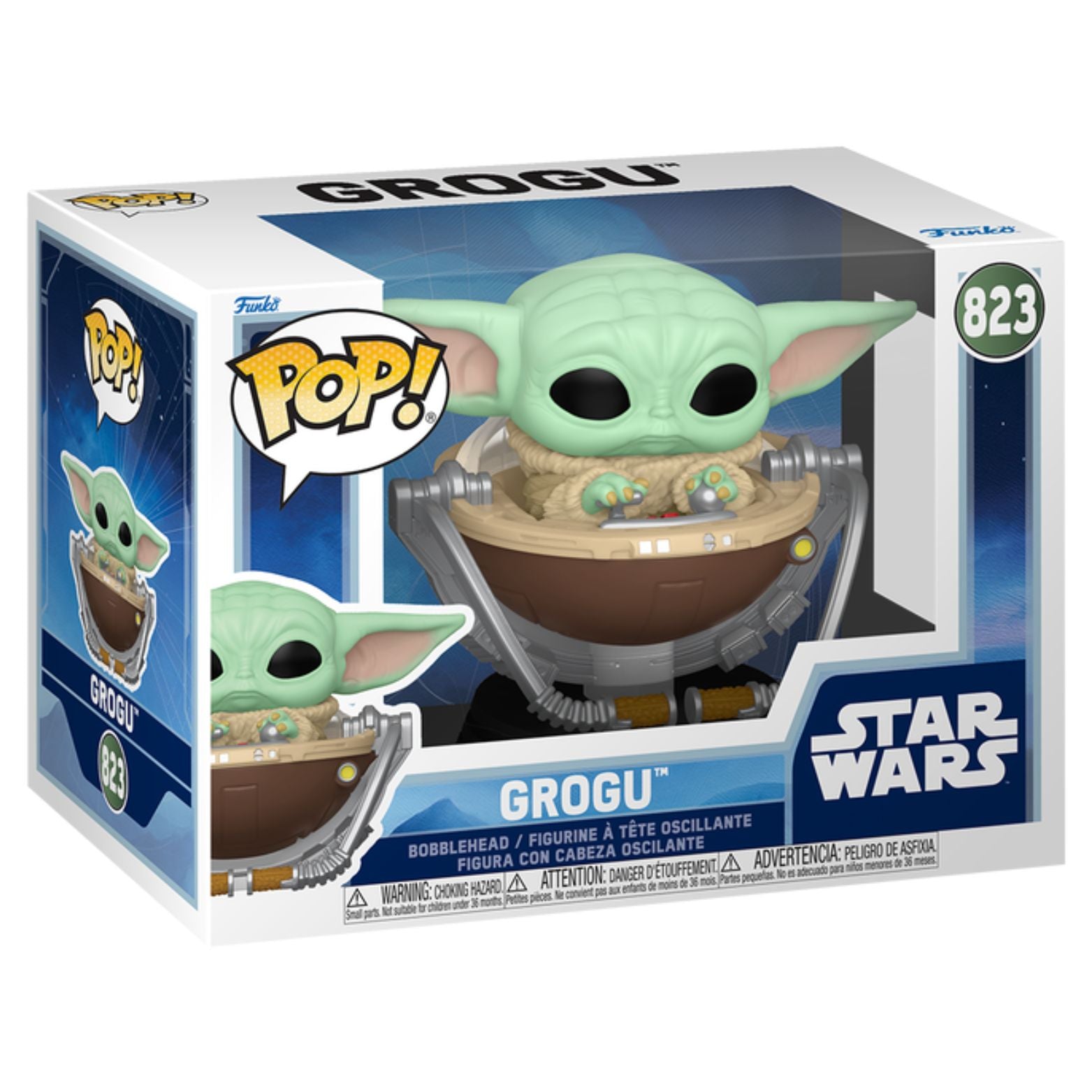 FUNKO POP! STAR WARS THE MANDALORIAN WITH GROGU no823