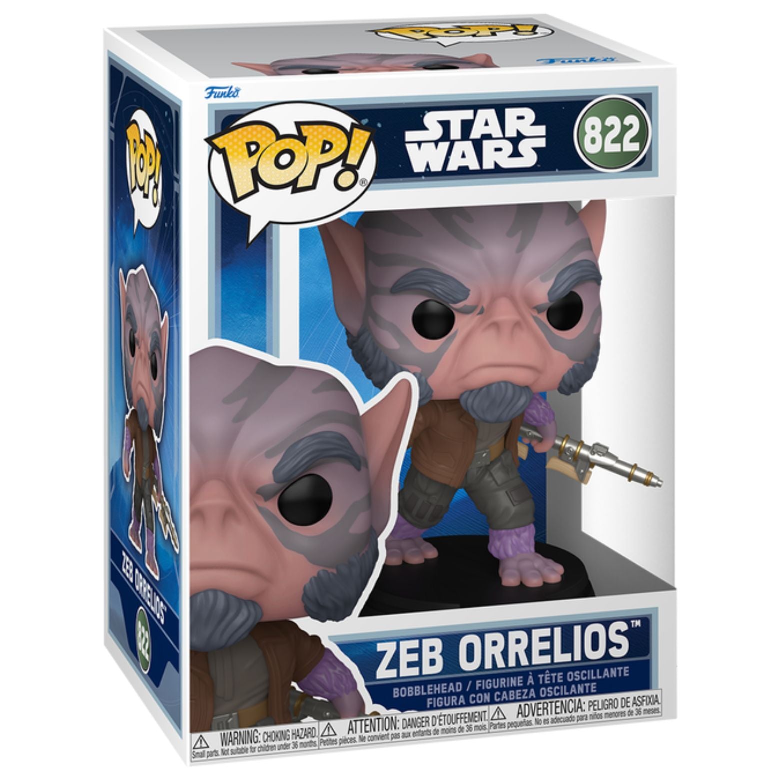 FUNKO POP! STAR WARS ZEB ORRELIOS no822