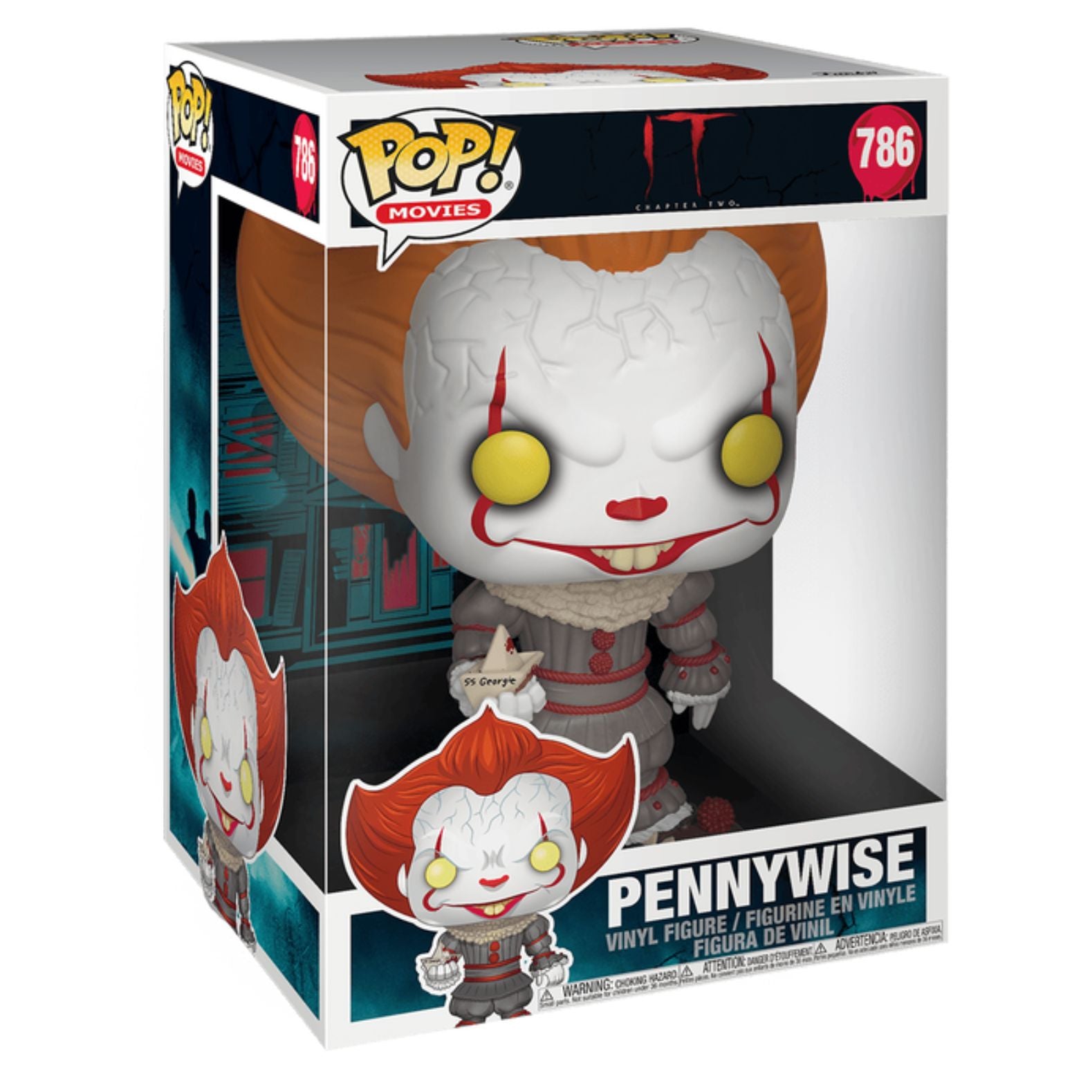 FUNKO POP! SUPER SIZED MOVIES IT PENNYWISE WITH BOAT no786