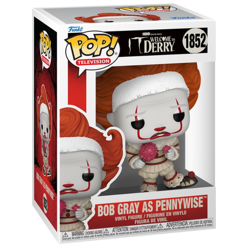 FUNKO POP! TELEVISION IT WELCOME TO DERRY BOB GRAY AS PENNYWISE no1852