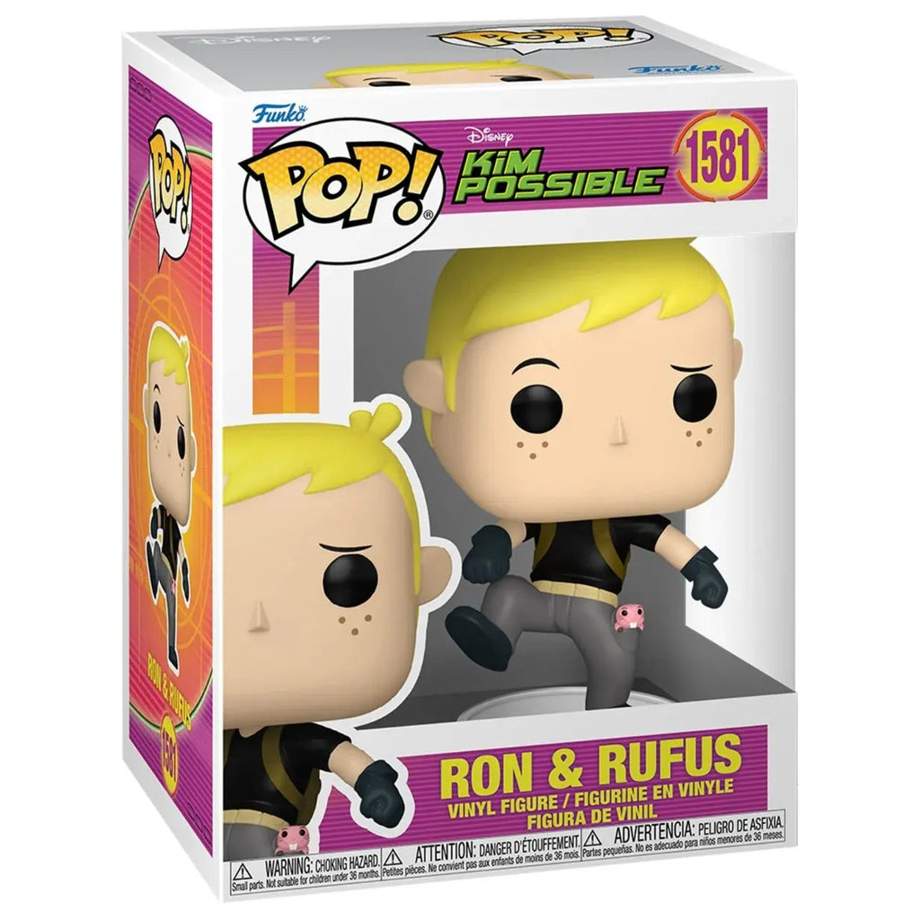 FUNKO POP! TELEVISION KIM POSSIBLE RON WITH RUFUS no1581