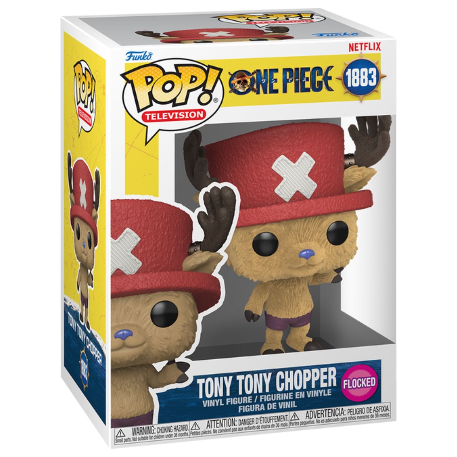 FUNKO POP! TELEVISION NETFLIX ONE PIECE TONY TONY CHOPPER FLOCKED no1883