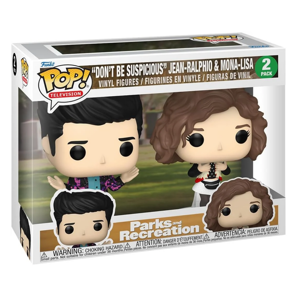 FUNKO POP! TELEVISION PARKS AND RECREATION "DON´T BE SUSPICIOUS" JEAN-RALPHIO & MONA-LISA 2-pack