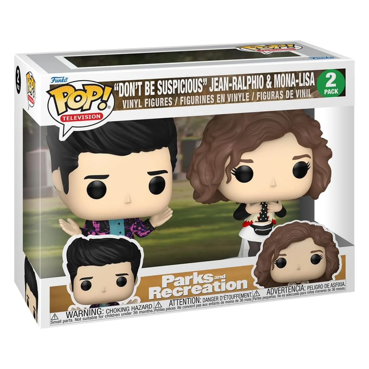 FUNKO POP! TELEVISION PARKS AND RECREATION "DON´T BE SUSPICIOUS" JEAN-RALPHIO & MONA-LISA 2-pack