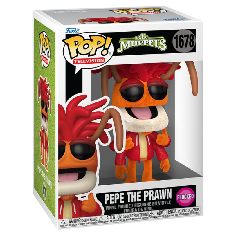 FUNKO POP! TELEVISION THE MUPPETS PEPE THE PRAWN FLOCKED no1678