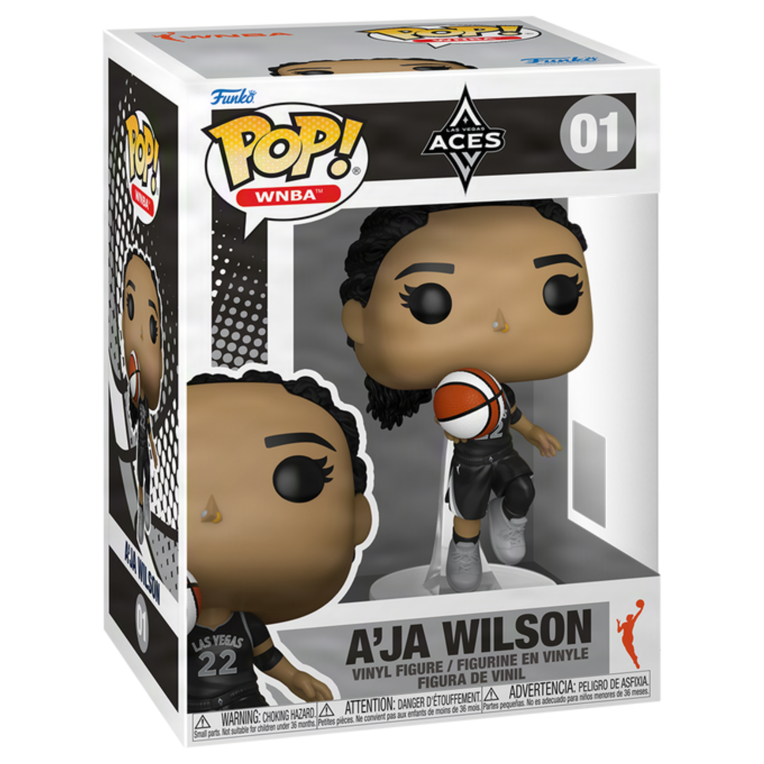FUNKO POP! WNBA BASKETBALL LAS VEGAS ACES A'JA WILSON no01