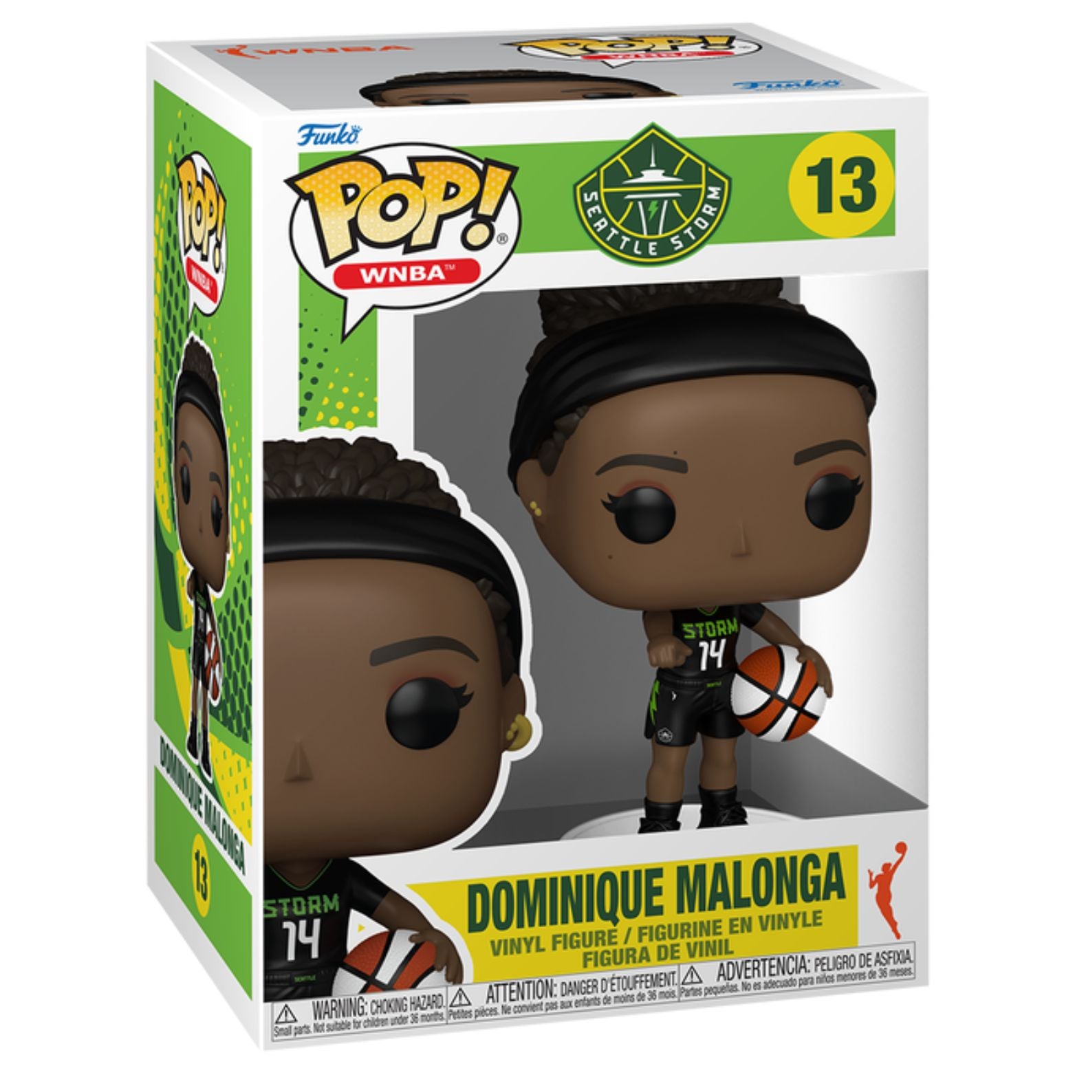 FUNKO POP! WNBA BASKETBALL SEATTLE STORM DOMINIQUE MALONGA no13