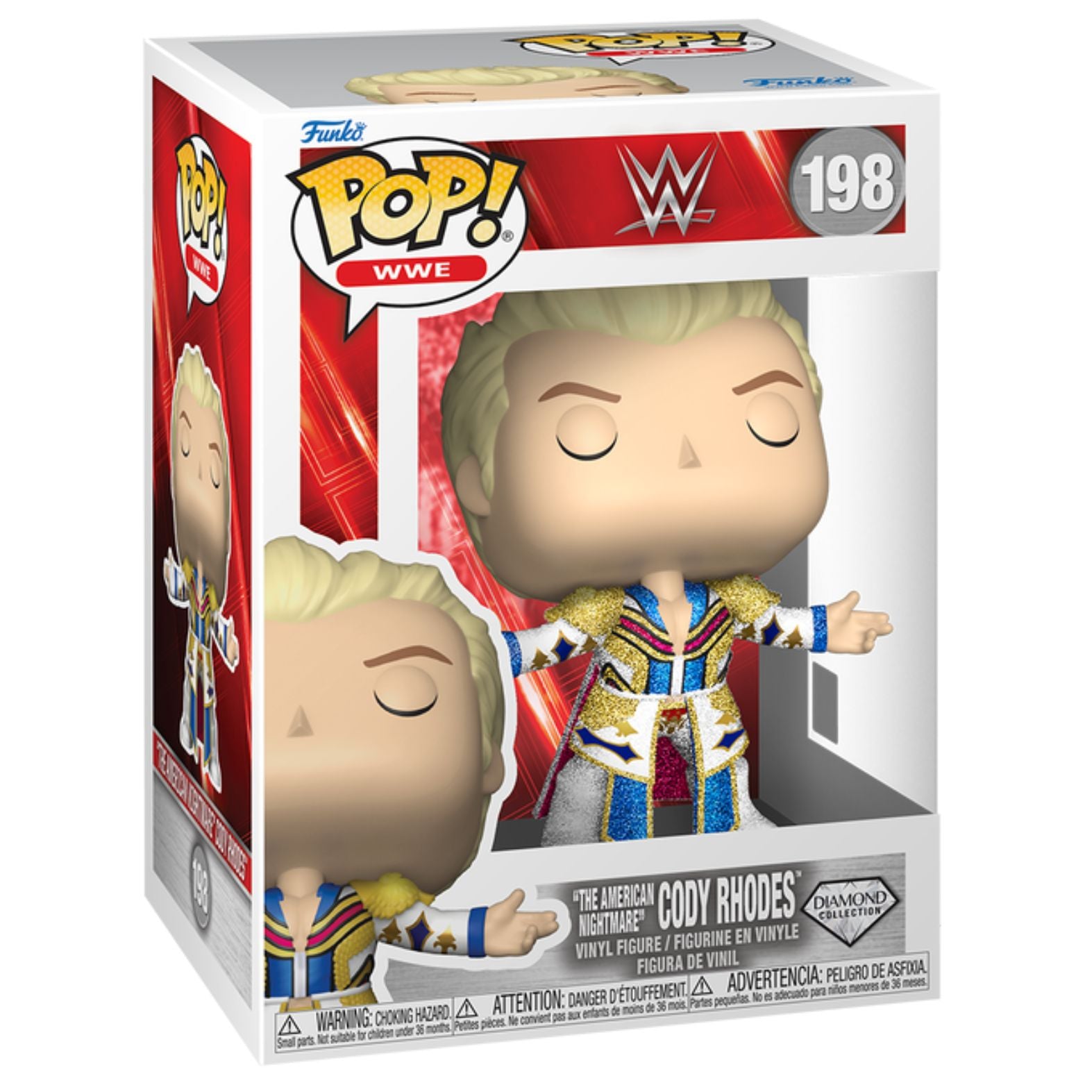FUNKO POP! WWE "THE AMERICAN NIGHTMARE" CODY RHODES DIAMOND COLLECTION no198