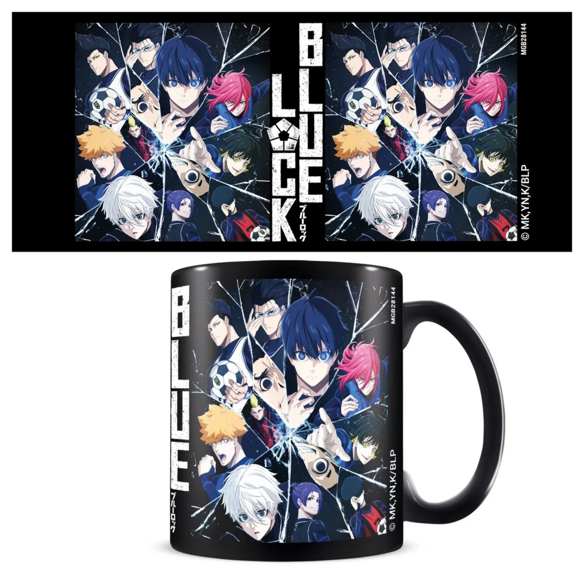 MUG BLUE LOCK SHATTERED GLASS
