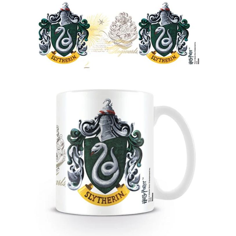 MUG HARRY POTTER SLYTHERIN WHITE CREST