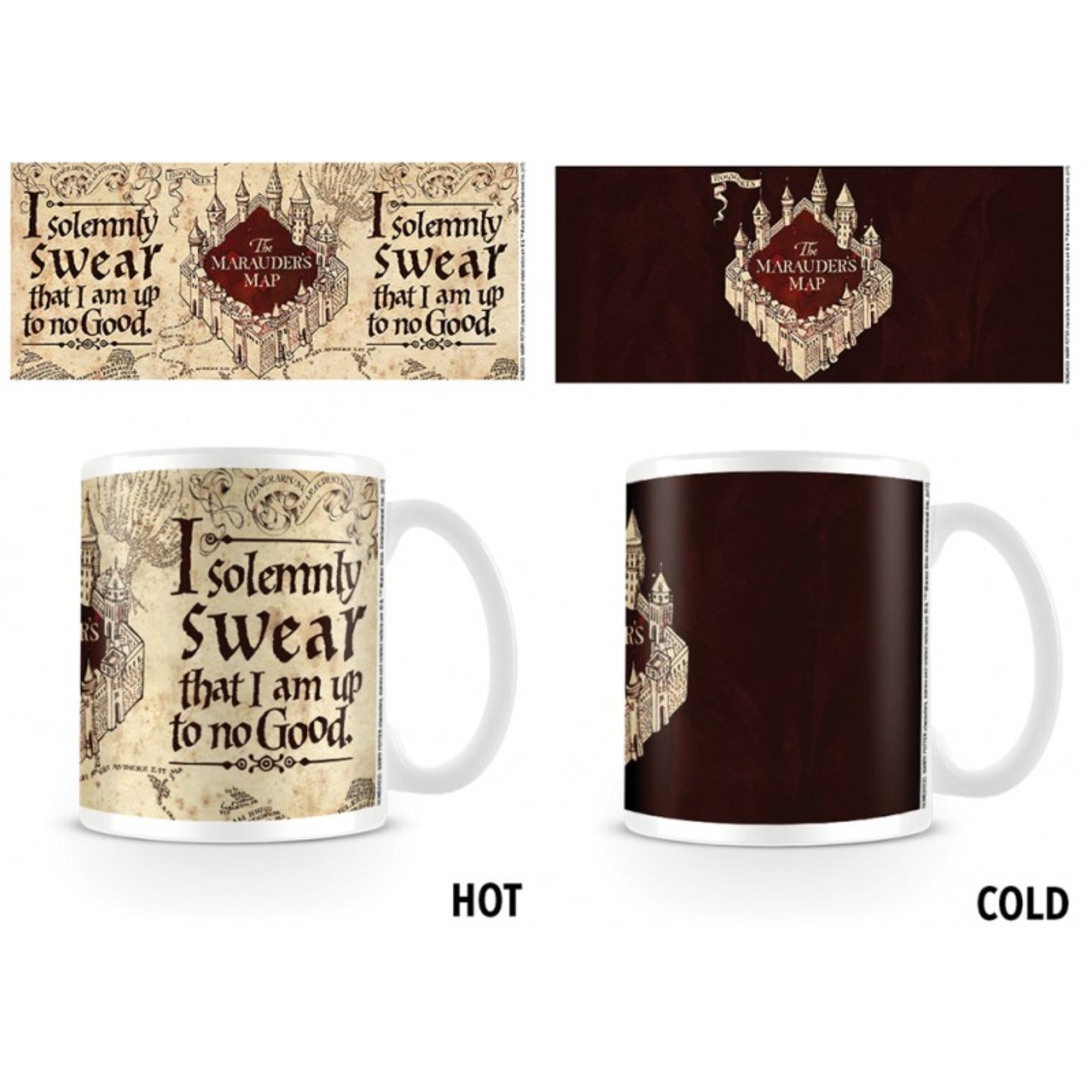 MUG HEAT CHANGE HARRY POTTER THE MARAUDERS MAP