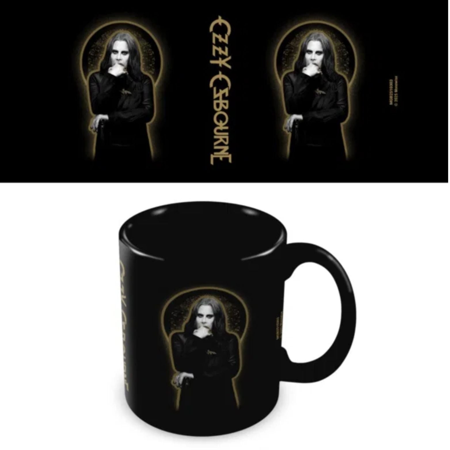 MUG OZZY OSBOURNE GOLD BLACK
