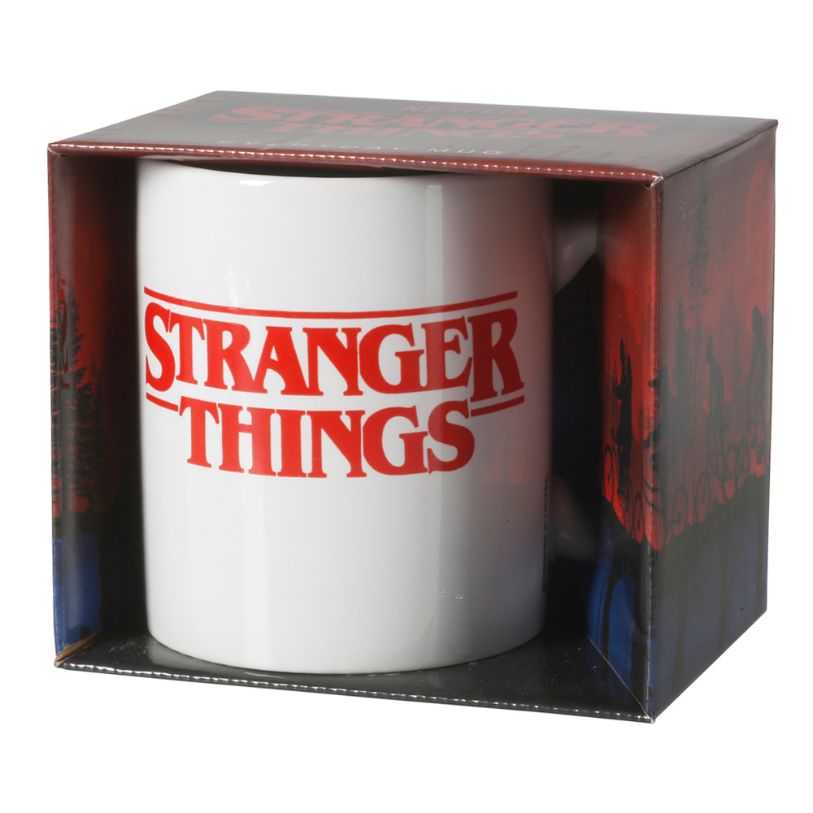 MUG STRANGER THINGS WHITE WITH LOGO