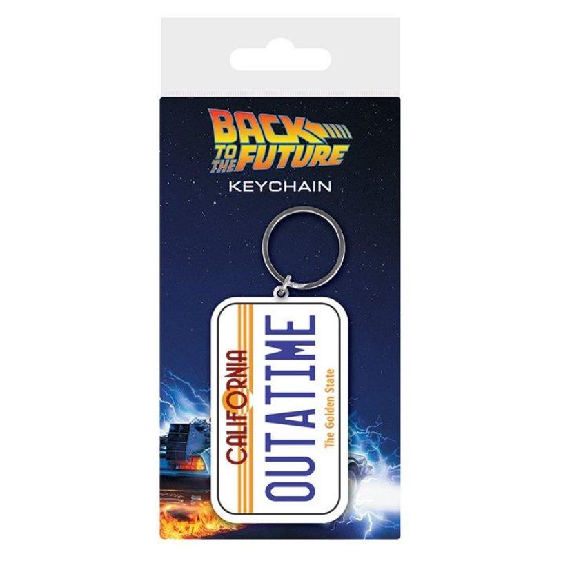 NYCKELRING BACK TO THE FUTURE LICENSE PLATE OUTATIME