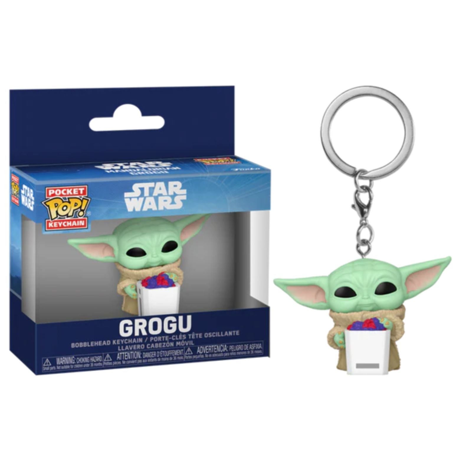 NYCKELRING FUNKO POP! STAR WARS GROGU WITH SNACK