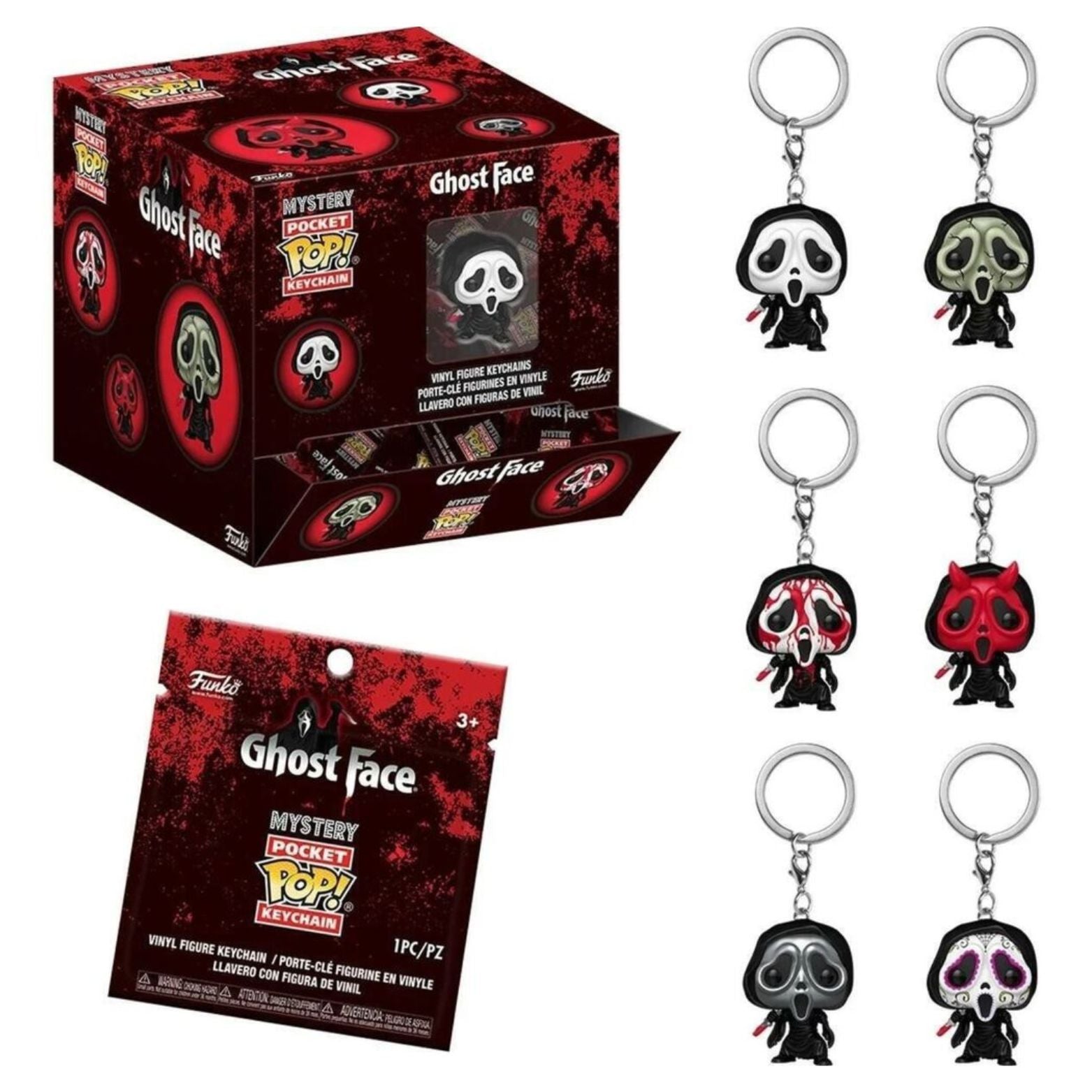 NYCKELRING MYSTERY POCKET POP! GHOST FACE
