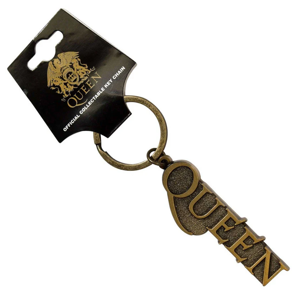 NYCKELRING QUEEN GOLD LOGO