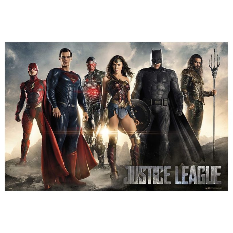 POSTER 61*91,5 DC COMICS JUSTICE LEAGUE MOVIE ALL CHARACTERS no131