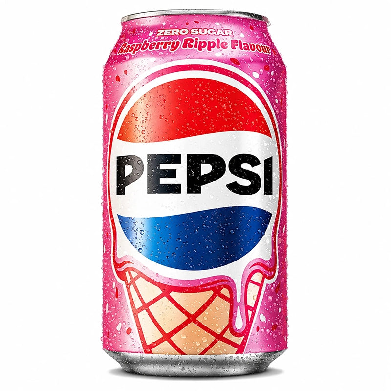 PEPSI ZERO SUGAR RASPBERRY RIPPLE 330ml