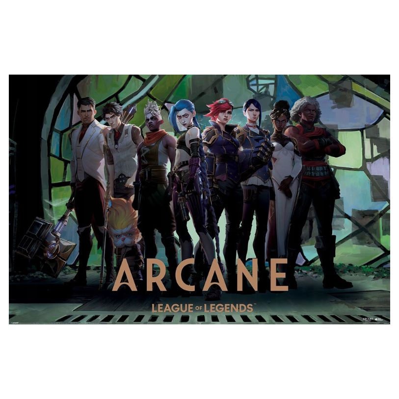 POSTER 61*91,5 ARCANE CHARACTERS IN ZAUN ARCADE no180