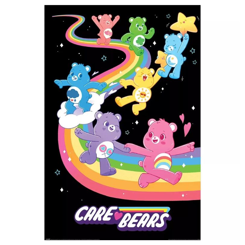 POSTER 61*91,5 CARE BEARS WE LOVE RAINBOWS no97