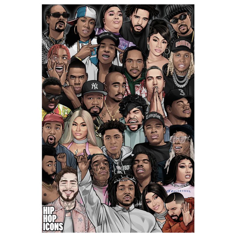 POSTER 61*91,5 HIP HOP ICONS no122