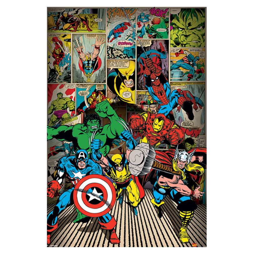 POSTER 61*91,5 MARVEL COMICS - HERE COME THE HEROES no79