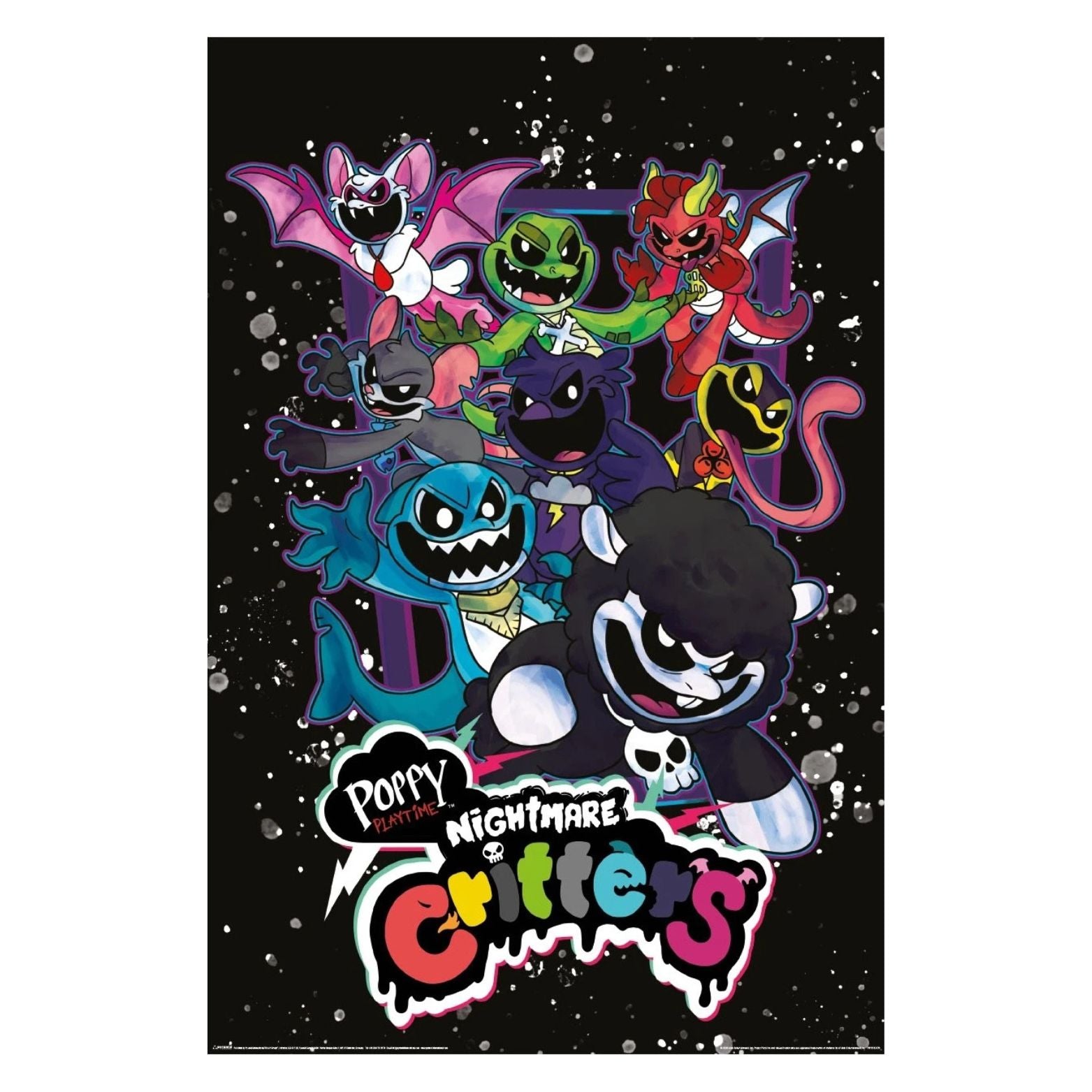 POSTER 61*91,5 POPPY PLAYTIME NIGHTMARE CRITTERS no99