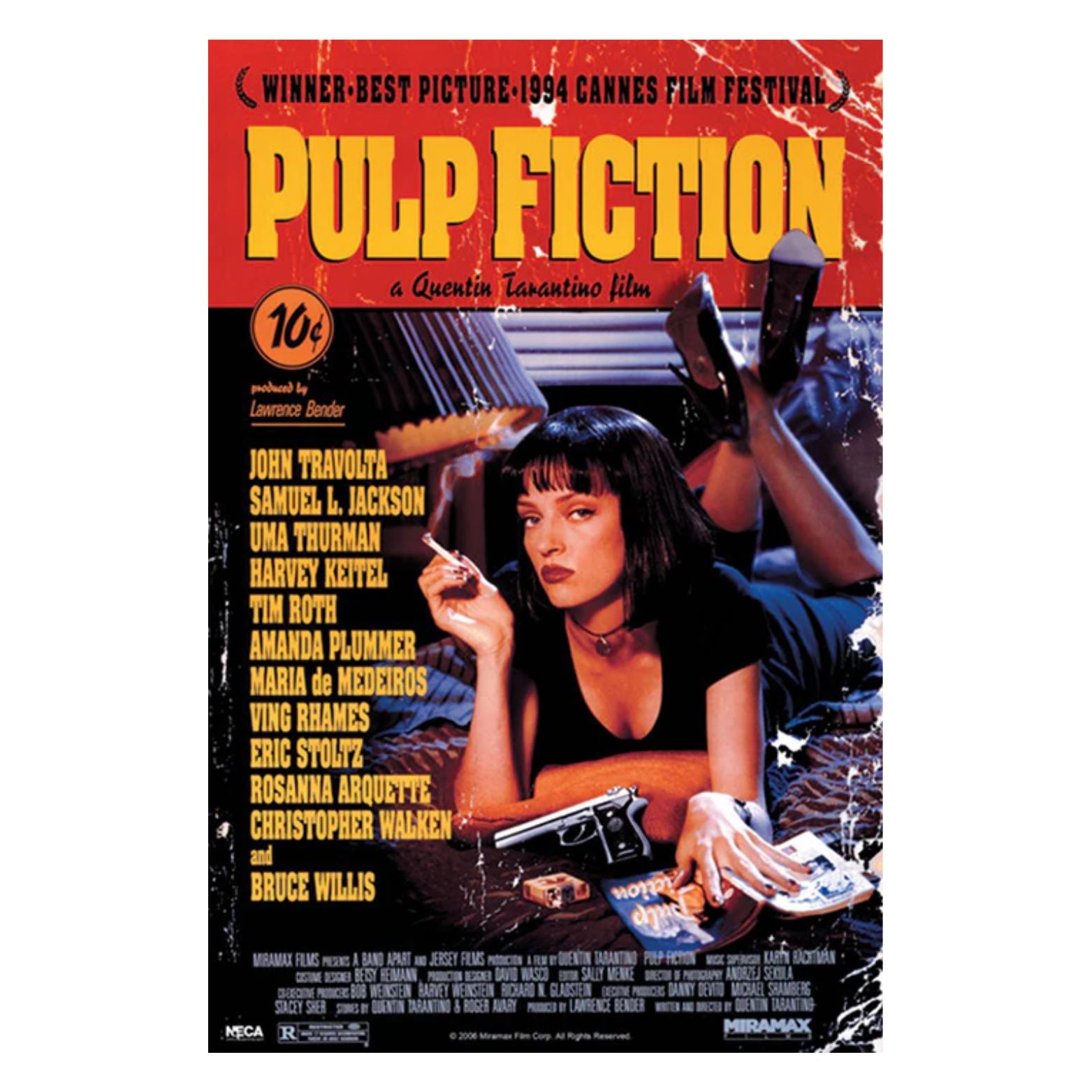 POSTER 61*91,5 PULP FICTION UMA ON BED no06