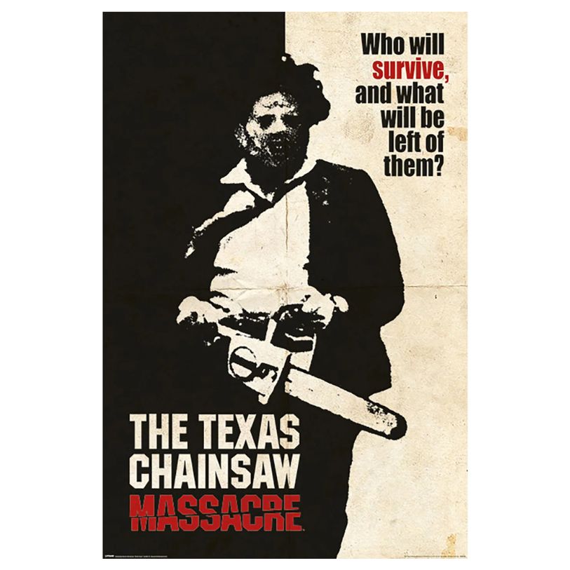 PAUS POSTER 61*91,5 TEXAS CHAINSAW MASSACRE WHO WILL SURVIVE