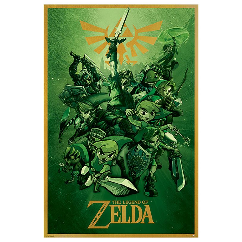 POSTER 61*91,5 THE LEGEND OF ZELDA GREEN no77