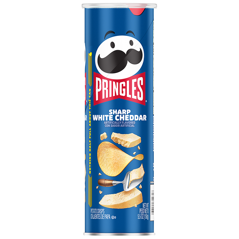 PRINGLES SHARP WHITE CHEDDAR 158g