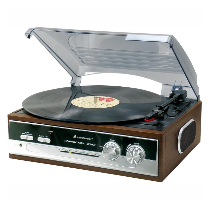 SOUNDMASTER VINYL RADIO INBYGGDA HÖGTALARE PL 186H