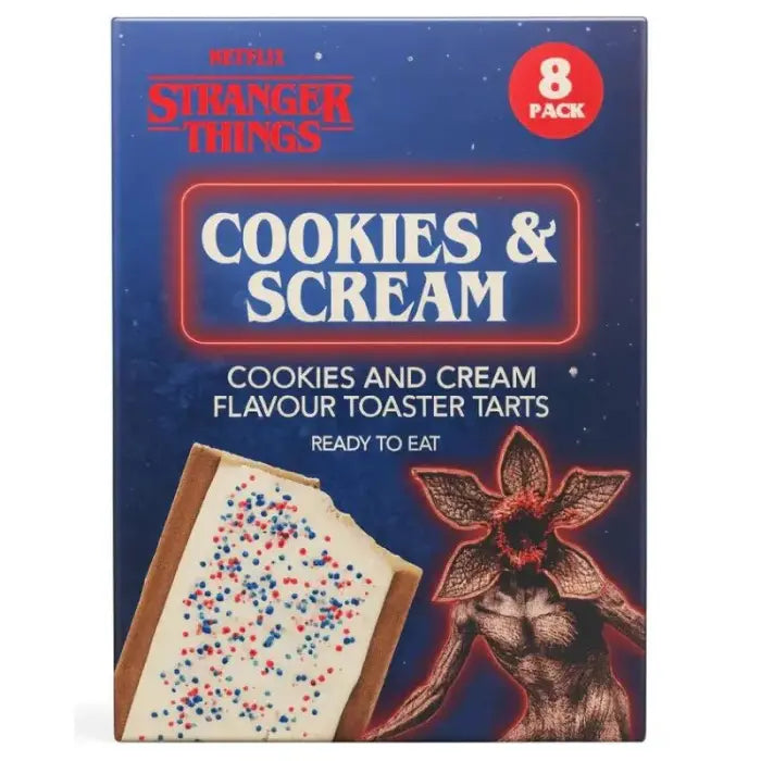 STRANGER THINGS COOKIES & SCREAM COOKIES AND CREAM FLAVOUR TOASTER TARTS 280g