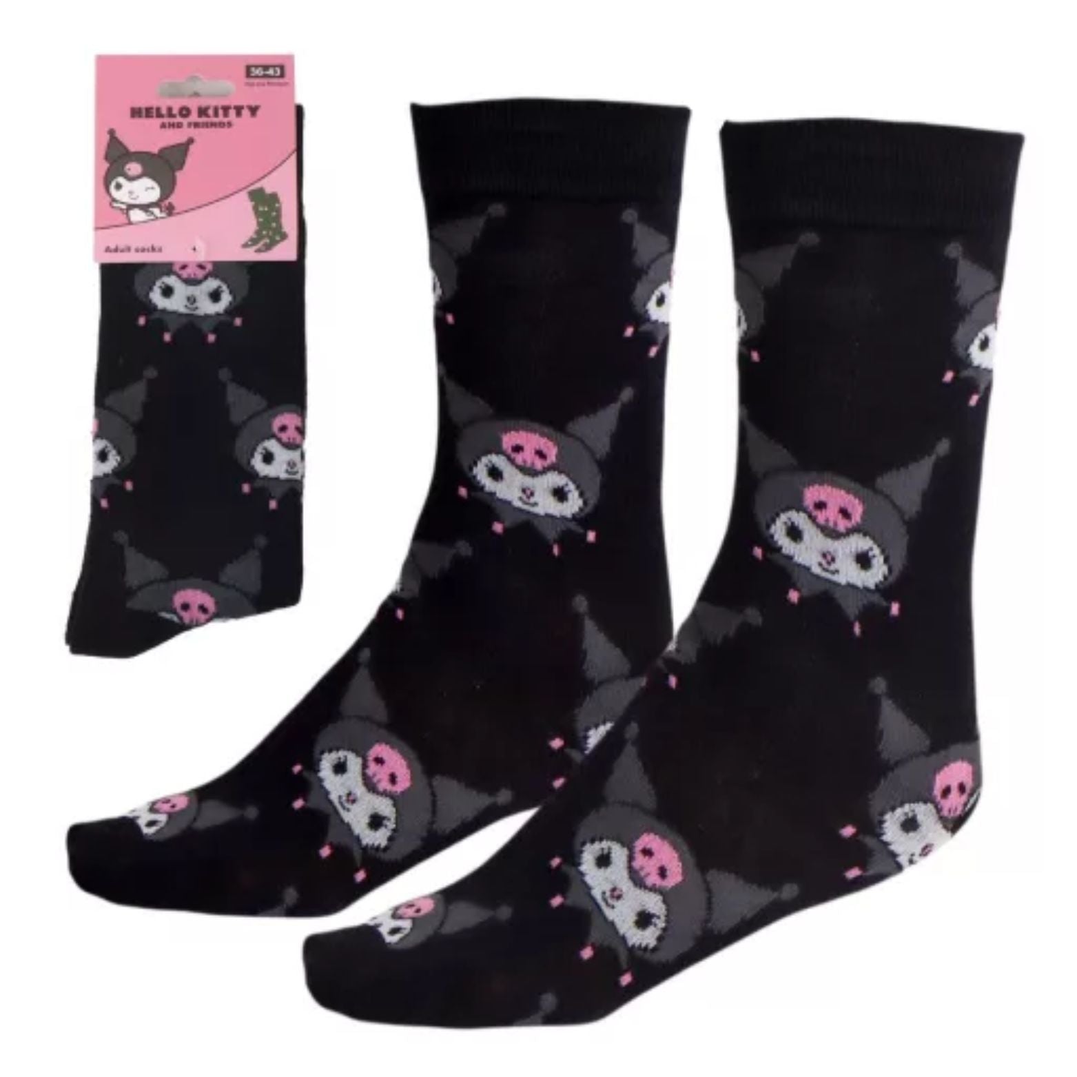 STRUMPOR HELLO KITTY KUROMI BLACK 36-43