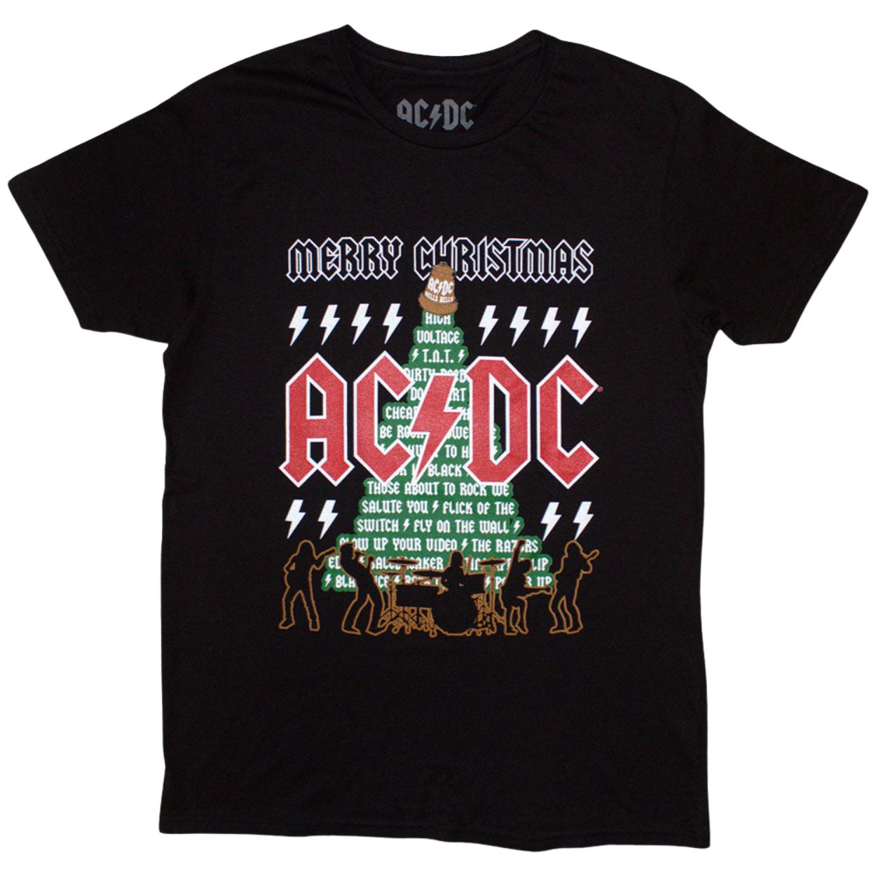 T-SHIRT CHRISTMAS AC/DC MERRY CHRISTMAS SIZE-M