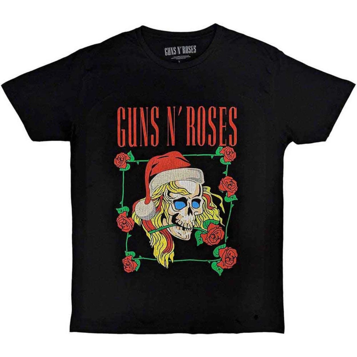 T-SHIRT CHRISTMAS GUNS N ROSES SIZE-L