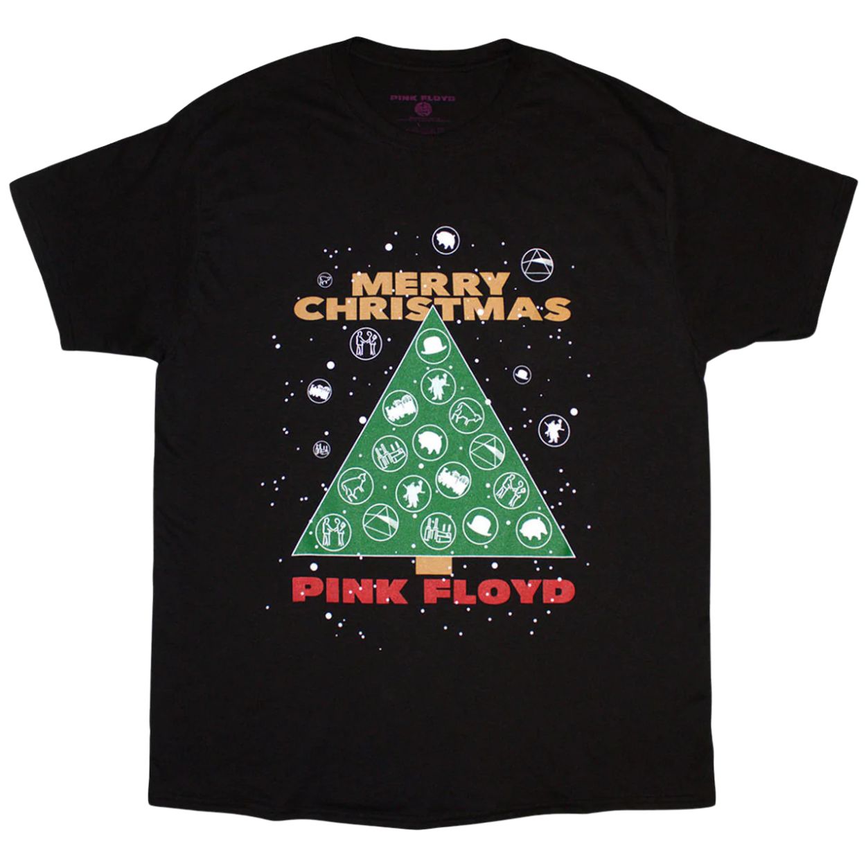 T-SHIRT CHRISTMAS PINK FLOYD MERRY CHRISTMAS SIZE-L