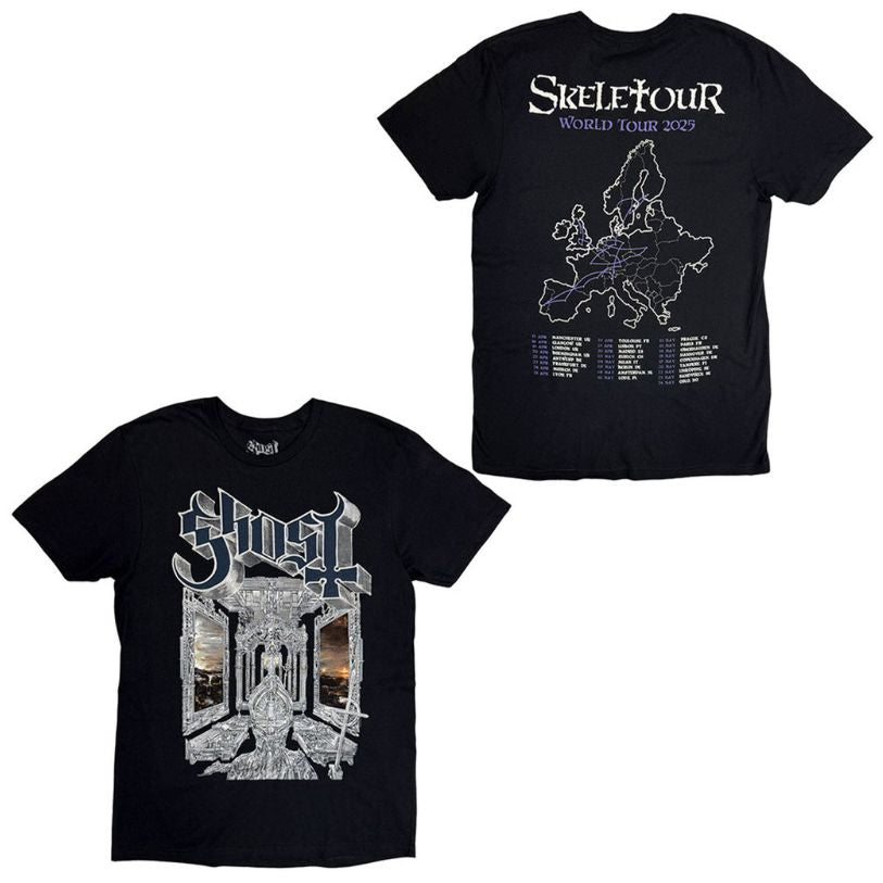 T-SHIRT GHOST SKELETA ALBUM COVER 25 TOUR DATES SIZE-S