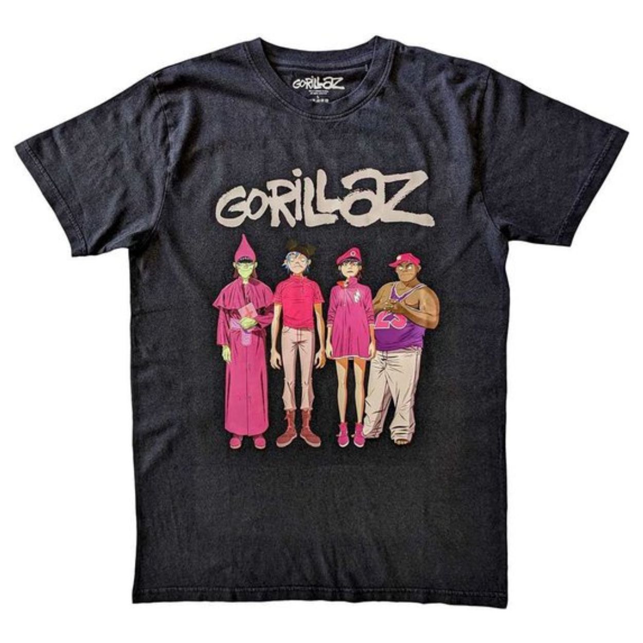 T-SHIRT GORILLAZ CRACKER ISLAND STANDNING GROUP SIZE-L