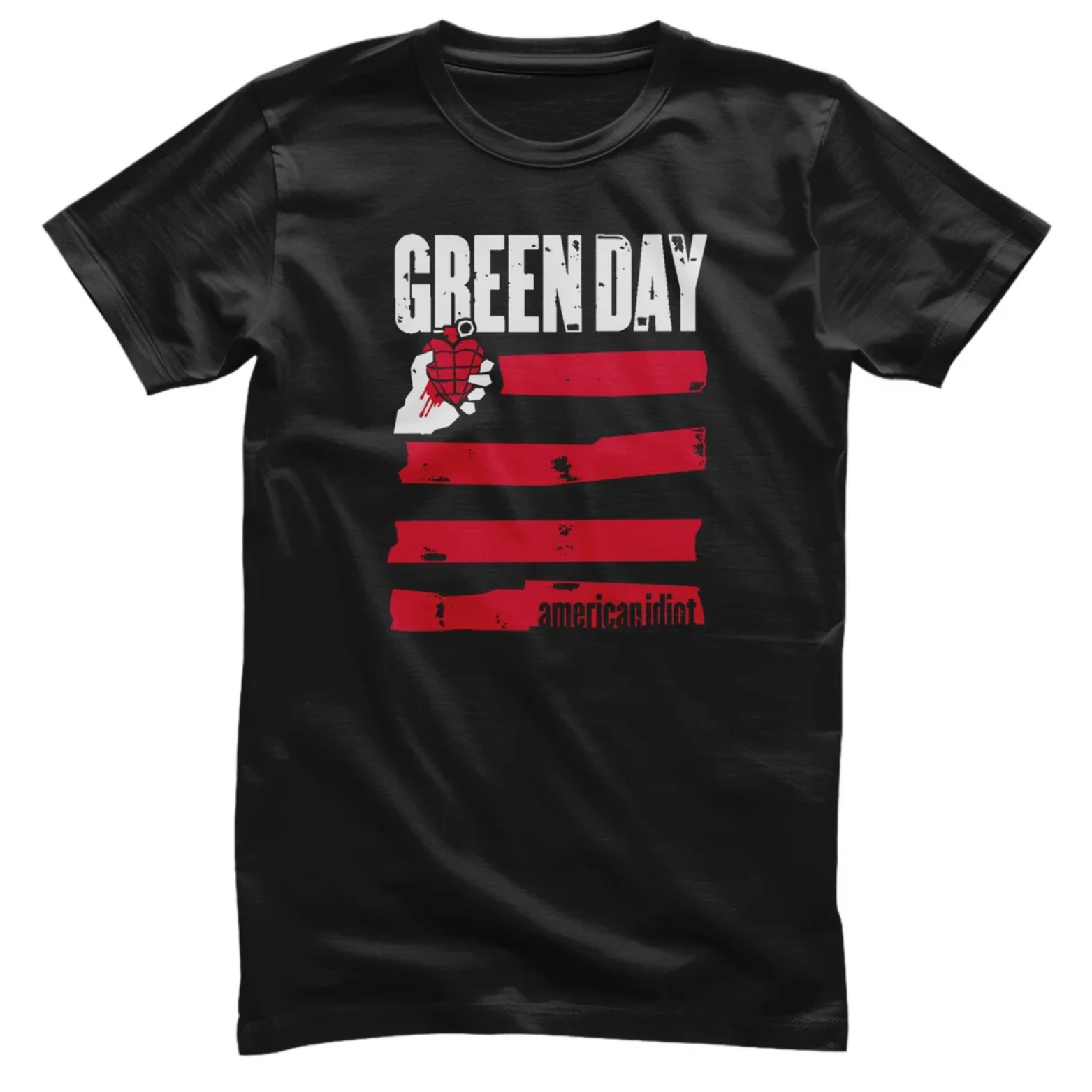 T-SHIRT GREEN DAY AMERICAN IDIOT STRIPES